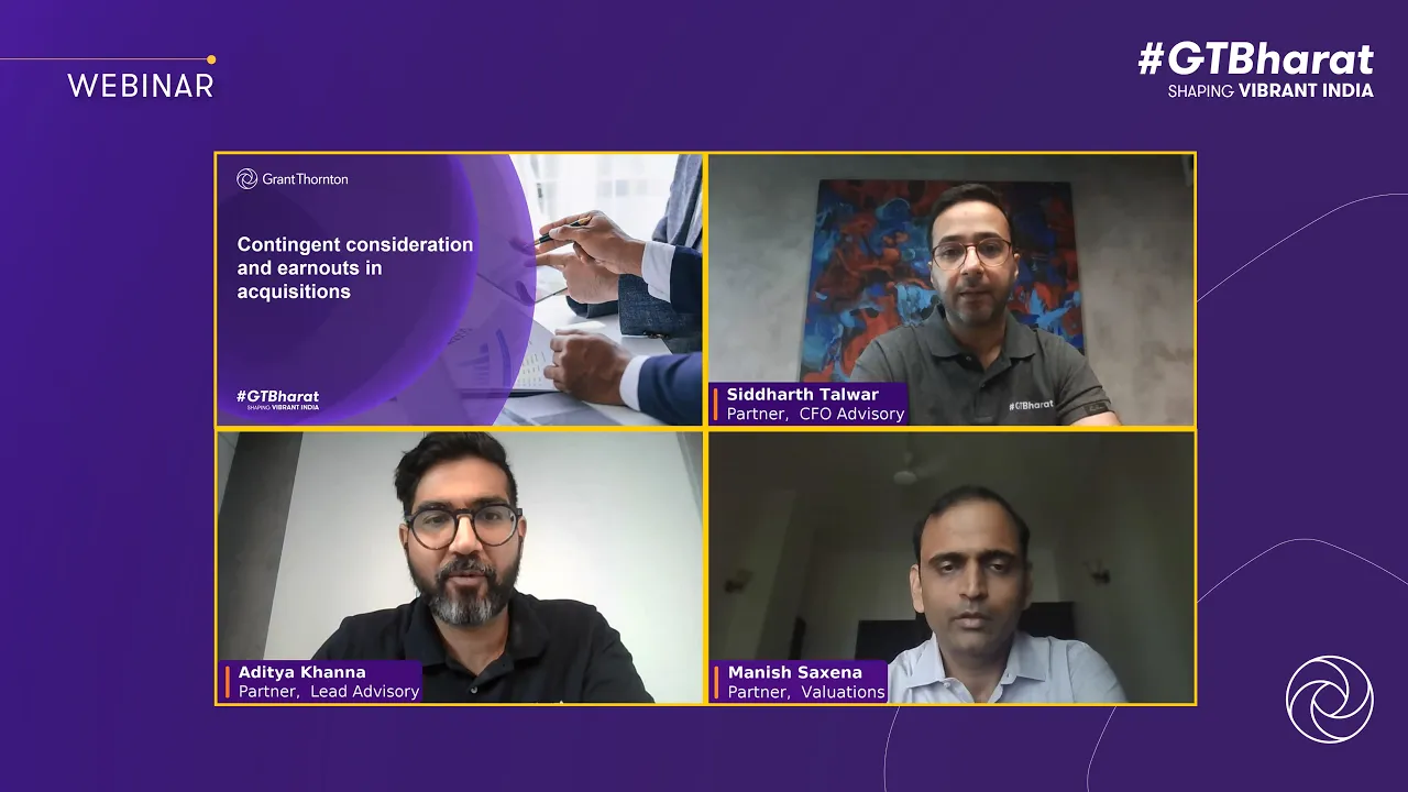 Webinar | Contingent Consideration and Earnouts in Acquisitions