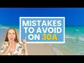 BIGGEST Mistakes To Avoid in 30A Florida Rosemary Beach Seaside Alys Beach