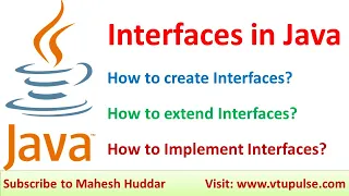Interfaces in Java Difference between Class Interface Extend Implement Interface by Mahesh Huddar
