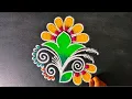 Easy border rangoli designs Friday rangoli Tulasikota muggulu Border muggulu Simple rangoli