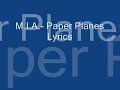 M.I.A. - Paper Planes Lyrics