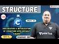 Declaration Initialization of Structure with Default Value in C Part-2 Structure in C Language