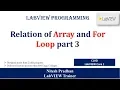 Relation of Array and For Loop part 3 CLAD Core1