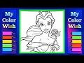 Disney Princess Belle Coloring Page Speed Coloring My Color Wish