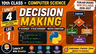 Decision Making in Python If If-Else Nested Conditions Class 10