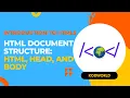 HTML Document Structure html head and body