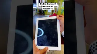 Here S How You Unlock It If Your IPad Is Disabled Shorts Apple Ipad Iphone Ios Samsung Fy 