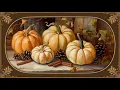 4K Vintage Pumpkin Painting Cozy Fall Art with Warm Colors Frame TV Art
