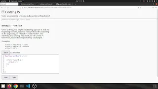 String 1 without2 Javascript solution