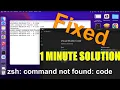 FIXED zsh command not found code on MacOS