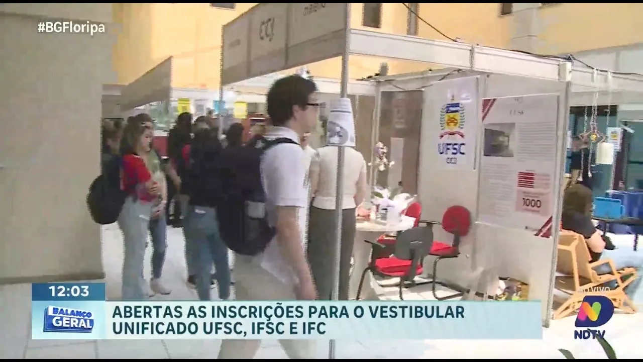 Inscrições abertas para o Vestibular Unificado da UFSC, IFSC e IFC