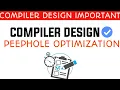 Peephole Optimization and Peephole Optimization Technique Compiler Design Important Questions