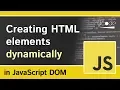 Document createElement - Javascript DOM