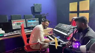 اسمع الملك طلال الداعور في الأستديو مع عازف الناي علي راقي حبيب 