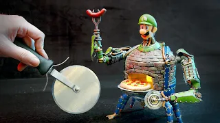 I made a Luigi Robot that makes pizza