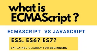 What is ECMAScript Difference between ECMAScript and Javascript