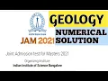 IIT JAM GEOLOGY NUMERICAL SOLUTION 2021 Q 51 Q 60