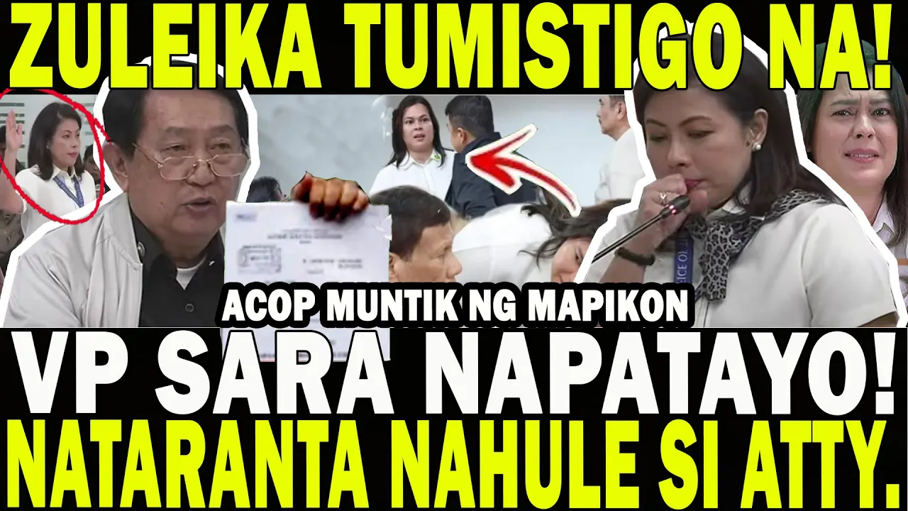 ZULEIKA TUMISTIGO NA! VP SARA NAPATAYO! NATARANTA NAHULE SI ATTY. MUNTIK NG MAPIKON SI ACOP!