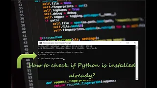 Python Tutorial How to check if Python Interpreter is installed already