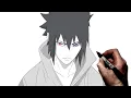 How To Draw Sasuke Step By Step Naruto