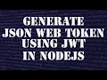 How to Generate a JWT Token in Node js