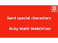Send special characters Keys Watir WebDriver