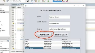 JAVA Swing Tutorial - How To Add A Row To JTable From JTextFields in Java NetBeans WithSource Code