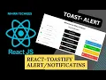 React JS Notifications using react-toastify React JS Full Course