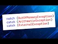 Best way to catch multiple exceptions in C