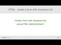 HTML - how to create a form with dropdown list