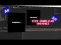 Viral Text Animation Tutorial Animation Composer After Effects Tutorial