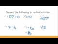 1-8 Radical Notation and Rational Exponents