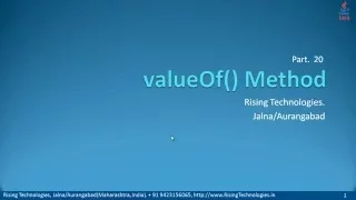 20 valueOf Method