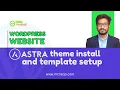 Astra Theme Install Ready Template Setup WordPress Bangla Tutorial