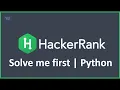 Solve me first Python Hacker Rank Solution