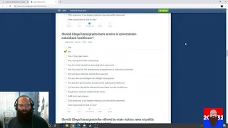 Papa Gut takes the ISideWith Political Compass Test