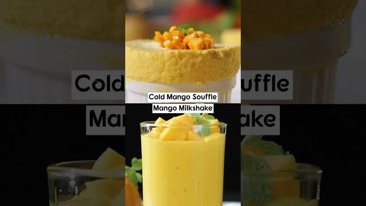 Mango Milkshake and Cold Mango Souffle.. yummy spoonfuls and slurps ! #shorts #mangoliciousrecipes