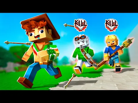 Video Thumbnail: Hytale: 2 CAZADORES vs 1 CORREDOR 😱🔪 SILVIO vs 2 ASESINOS en HYTALE SPEEDRUN