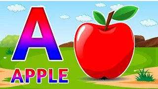 Phonics Song 2 with TWO Words in 3D - A For Apple🍎🍏- ABC Alphabet Songs with Sounds for Children's