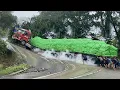 Lagu BIKIN KERINGAT DINGIN !!! Truk Trailer Siba Surya Muatan Raksasa Tersiksa Total Melintasi Tikungan