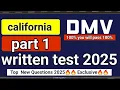 Must-Know Questions for the 2025 DMV Permit Test California - Part 1