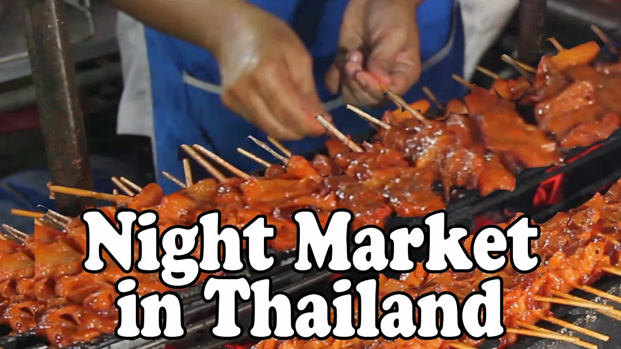Nakhon Si Thammarat Night Market. Street Food and Shopping at a Thai Market