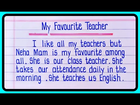 Download MP3 My Favourite Teacher Essay In English | Essay On My Teacher