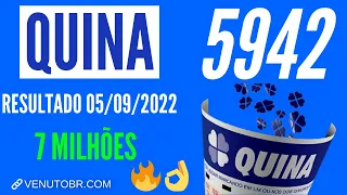 ???? Resultado Quina 5942