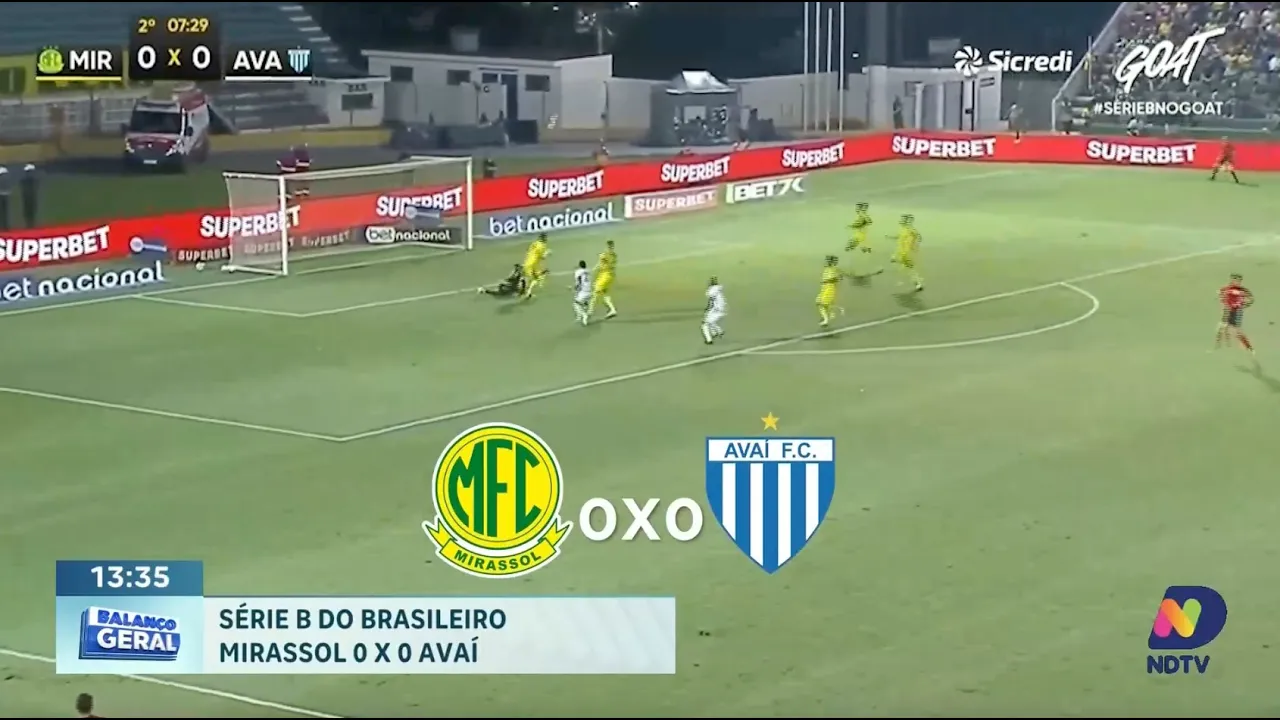 Esporte - Avaí e Mirassol não saem do zero na Série B