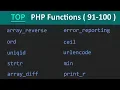 TOP 100 PHP Functions 91 - 100 Learn PHP