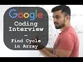 Google Coding Interview Question and Answer Find Cycle in Array - Whiteboard Thursday