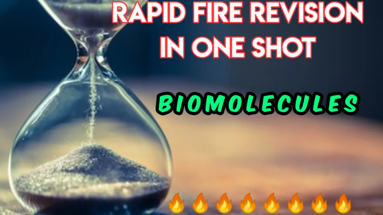 Biomolecules/rapid fire revision/master of NCERT/Abdul sir/The BioHub