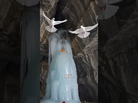 Construyeron una cueva de hielo para llegar hasta esto… ❄️🕉️ #Amarnath