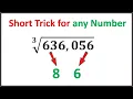 How to Calculate Cube Root of any Number Without Calculator Cube Root Shortcut Tricks Math Tip